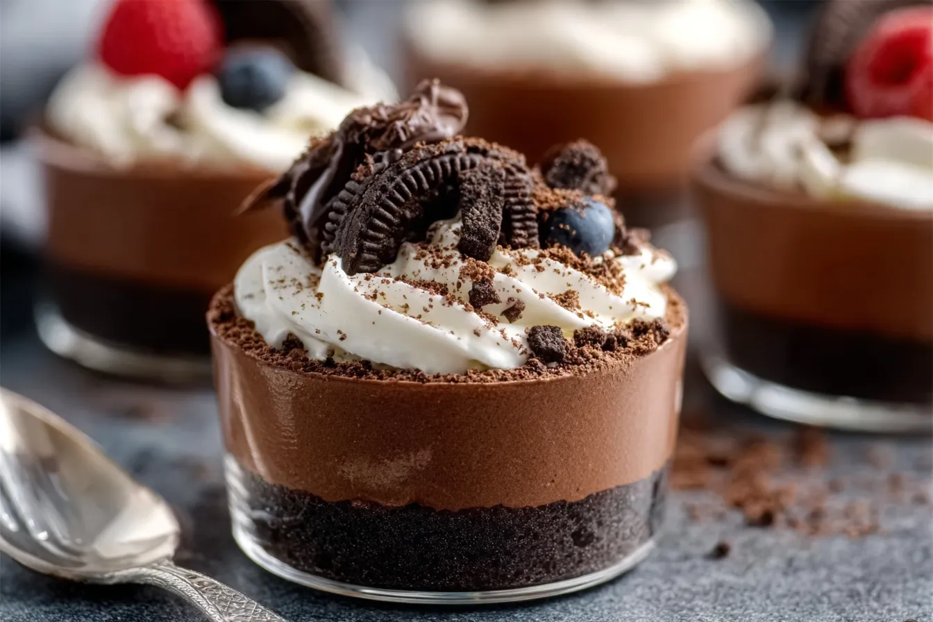 Easy Creamy No-Bake Chocolate Dessert Cups