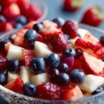 Easy Red White and Blue Fruit Salad (Memorial Day Dessert)