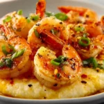 Garlic Butter Shrimp Over Creamy Grits