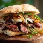 Garlic Butter Steak Sandwich with Caramelized Onions