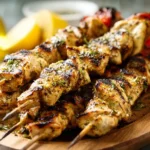 Grilled Chicken Skewers with Lemon and Herb Marinade