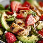 Grilled Chicken Strawberry Avocado Salad