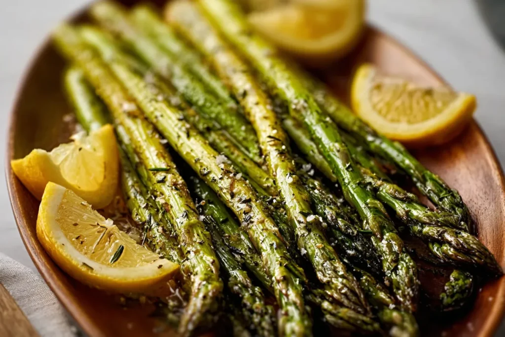 Healthy Lemon Herb Roasted Asparagus