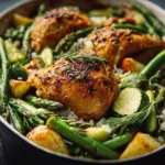 Herb Roasted Chicken + Spring Veg Tray Bake