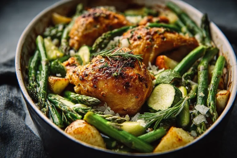 Herb Roasted Chicken + Spring Veg Tray Bake