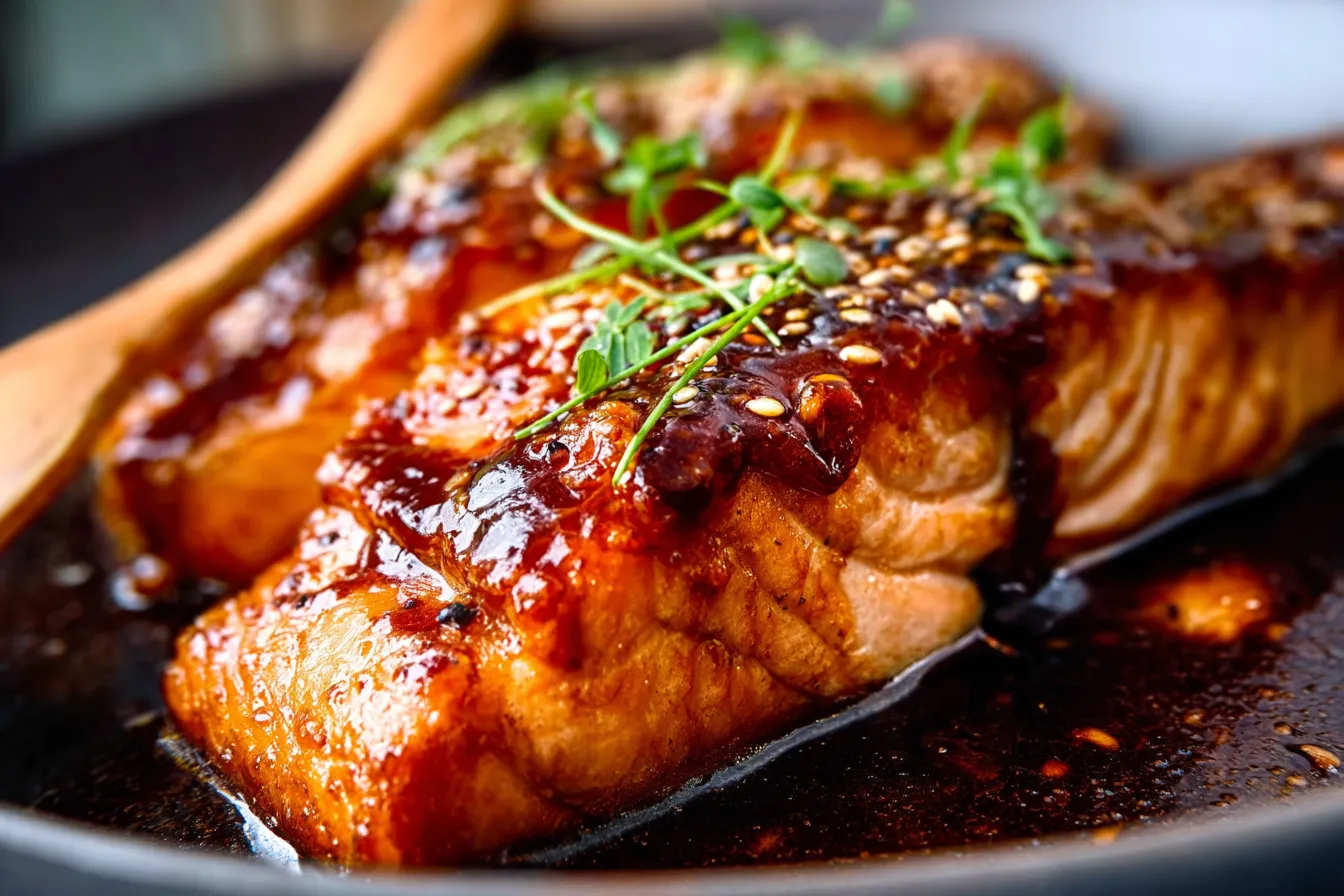 Honey Soy Baked Salmon (Sticky Glaze)
