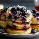 Lemon Blueberry Ricotta Pancake Bites