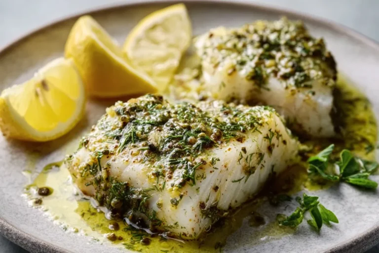 Lemon Dill Baked Cod with Herbs