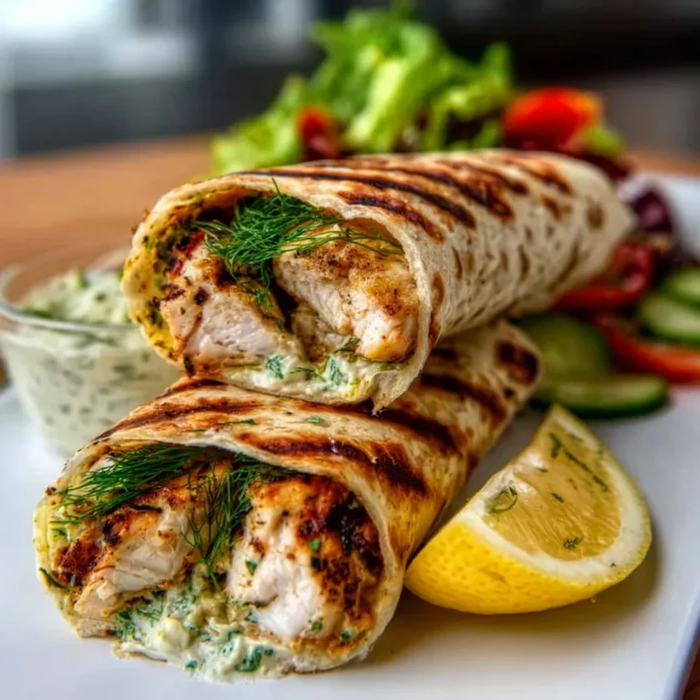 Lemon Herb Grilled Chicken Wraps