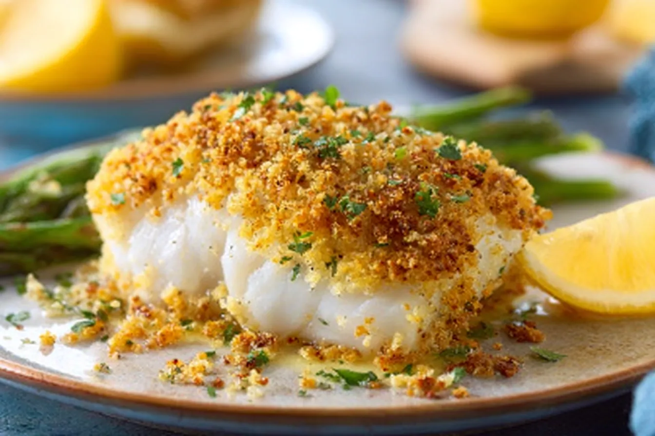 Lemon Parmesan Baked Cod