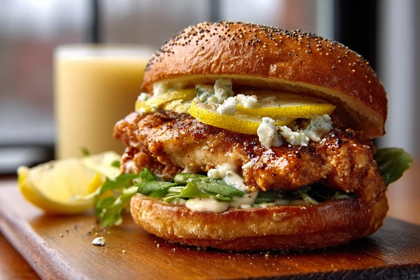 Lemon Pepper Chicken Sandwich with Aioli