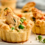 Mini Cheesy Chicken Pot Pie Cups