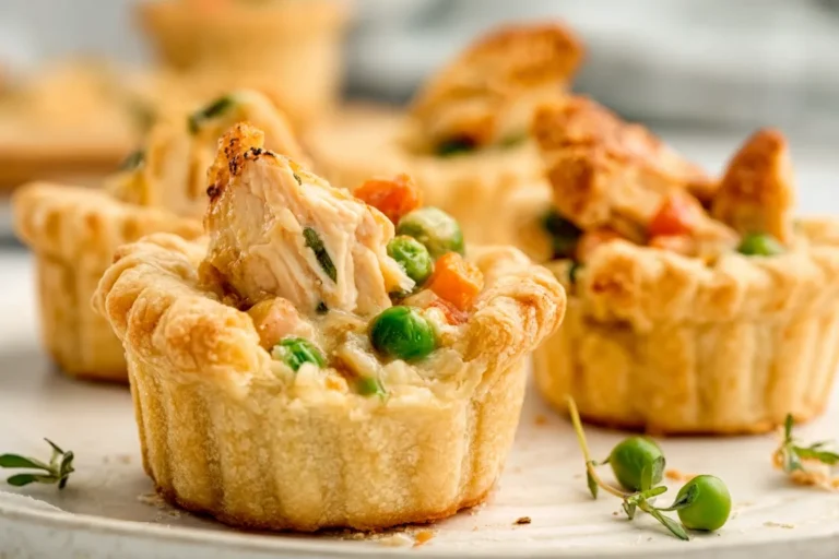 Mini Cheesy Chicken Pot Pie Cups