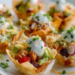 Mini Chicken Taco Cups (Party Appetizer)