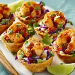 Mini Taco Cups aux crevettes (Cajun Style)