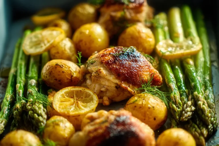 One-Pan Chicken + Asparagus + Potatoes