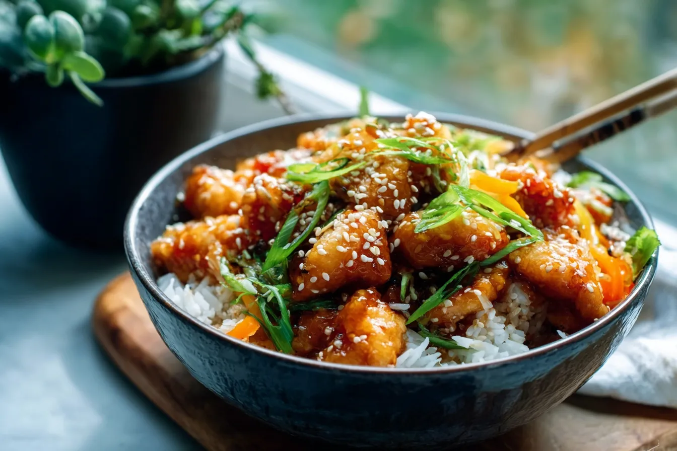 Orange Sesame Chicken Bowls
