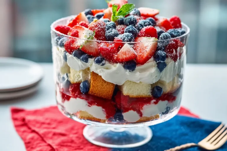 Patriotic Berry Trifle (Easy Memorial Day Dessert Ideas)