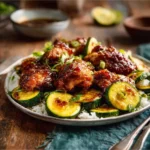 Sheet Pan Honey Garlic Chicken and Zucchini