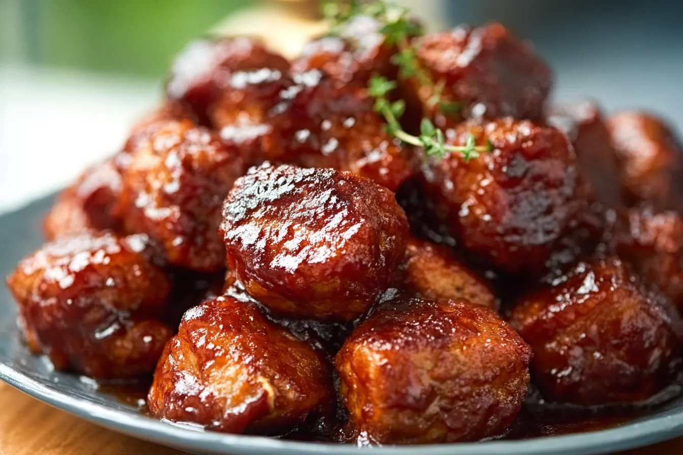 Slow Cooker BBQ Turkey Bites