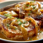 Southern Smothered Pork Chops with Onion Gravy