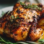 Spring Herb Garlic Butter Roasted Chicken