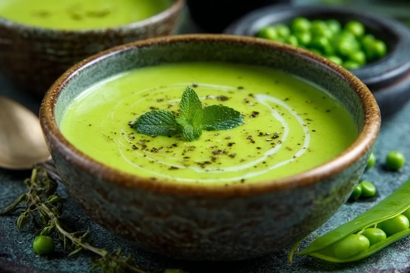 Spring Pea + Mint Soup (Creamy)