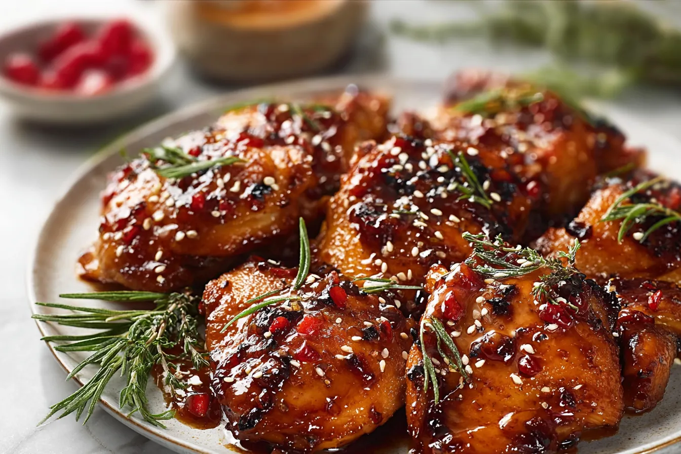 Sticky Sweet Heat Chicken Thighs