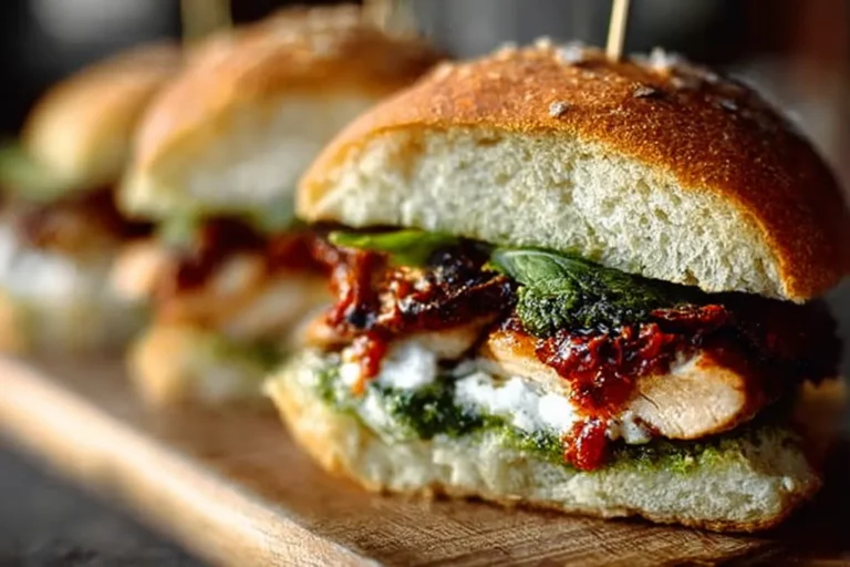 Sun-Dried Tomato + Basil Chicken Sliders