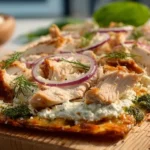 Whipped Cottage Cheese & Chicken Flatbread